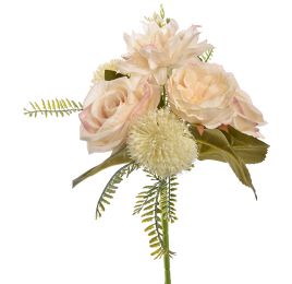 ROSE ALLIUM BUSH 32CM CREAM PINK