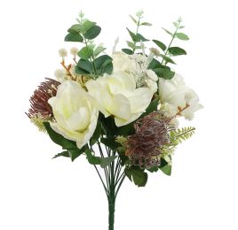 MAGNOLIA THISTLE BUSH 48CM CREAM