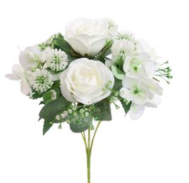 ROSE HYDRANGEA X7 BUSH 32CM CREAM