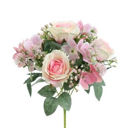 ROSE HYDRANGEA X7 BUSH 32CM PINK