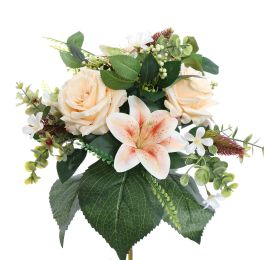 LILY ROSE BUSH 47CM PEACH