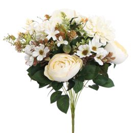 RANUNCULUS DAHLIA BUSH 50CM CREAM