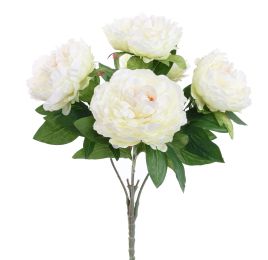 PEONY BUSH 45CM CREAM