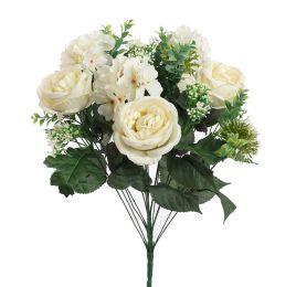 ROSE HYDRANGEA X18 BUSH 56CM CREAM
