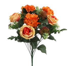 ROSE HYDRANGEA X18 BUSH 56CM ORANGE