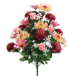 GERBERA ROSE X32 BUSH 65CM BURGUNDY