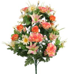 ROSE LILY X36 BUSH 67CM SALMON