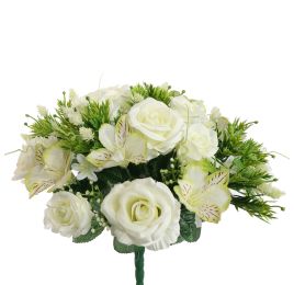 ROSE LILY X24 BUSH 36CM CREAM
