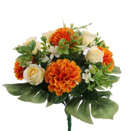 ZINNIA ROSE X18 BUSH 36CM ORANGE