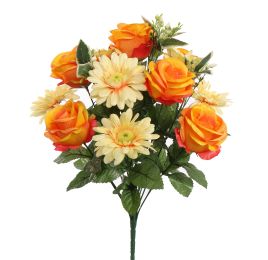 ROSE GERBERA X18 BUSH 45CM ORANGE