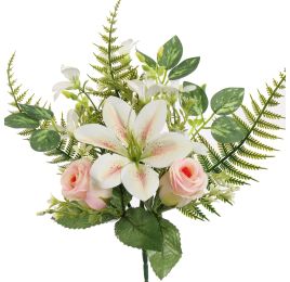 ROSE LILY X6 BUSH 37CM PINK