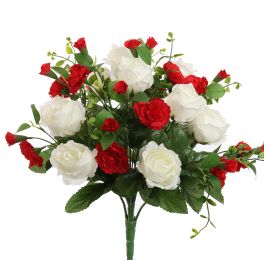 CARNATION ROSE X24 BUSH 42CM RED