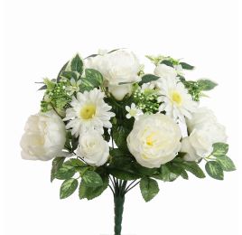 PEONY ROSE X24 BUSH 42CM CREAM