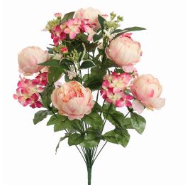 ROSE HYDRANGEA X18 BUSH 55CM PINK