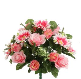 ROSE GERBERA X36 BUSH 41CM PINK