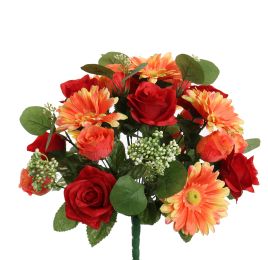 ROSE GERBERA X36 BUSH 41CM RED