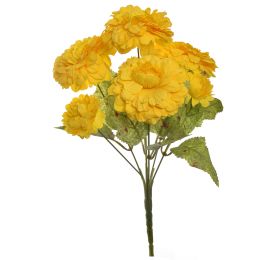 ZINNIA BUSH X 7 28CM YELLOW