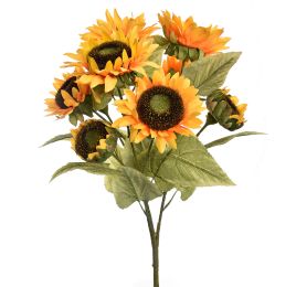 LARGE SUNFLOWER X9 BUSH 55CM YELLOW