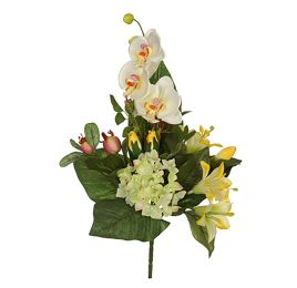 HYDRANGEA/LILY/ORCHID BUSH 35CM YELLOW