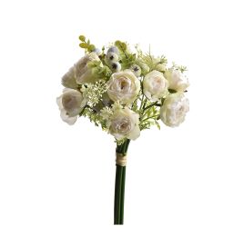 RANUNCULUS FRUIT BUNDLE X7 H36CM CREAM