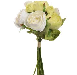 PEONY BUNDLE 32CM CREAM GREEN