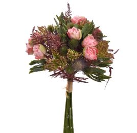 ROSE THISTLE BUNDLE 35CM PINK