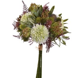 DAHLIA THISTLE BUNDLE 35CM CREAM