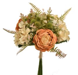 ROSE HYDRANGEA BUNDLE 36CM ORANGE