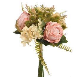 ROSE HYDRANGEA BUNDLE 36CM PINK