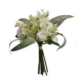 ROSE BUD/HYDRANGEA BUNDLE 31CM CREAM