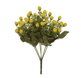MINI BUD BUSH X 6 29CM YELLOW