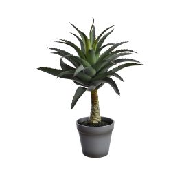 AGAVE IN POT 41CM GREY