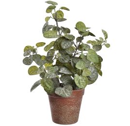 LEAVES BUSH IN POT 32CM GREEN