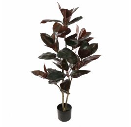 RUBBER LEAF TREE 115CM BURGUNDY