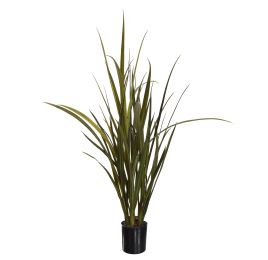 PLASTIC GRASS IN POT 85CM GREEN