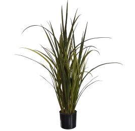 PLASTIC GRASS IN POT 100CM GREEN
