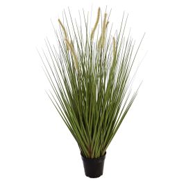 GRASS W/CATTAIL IN POT 92 CM GREEN