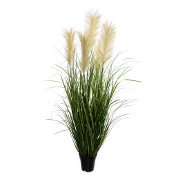 GRASS W/LARGE PLUM IN POT 140 CM GREEN