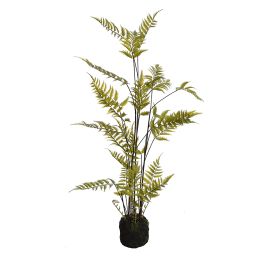 FERN ON SOIL BASE 115CM GREEN