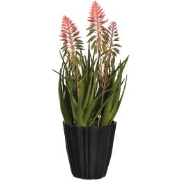 ALOE WITH FLOWER IN POT 48CM ORANGE 