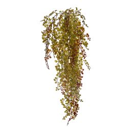 MAIDEN FERN HANGING BUSH 87CM GREEN RED