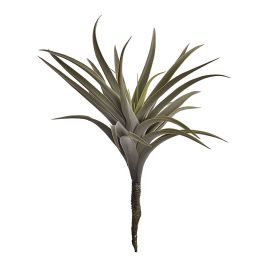 LARGE FLOCKED TILLANSIA 40CM GREY