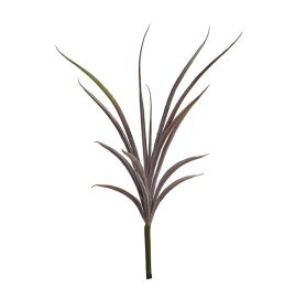 SMALL FLOCKED ALOE 39CM BURGUNDY