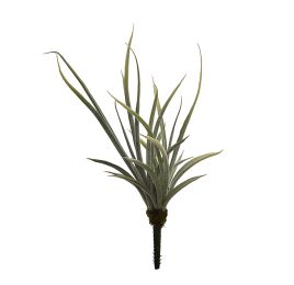 MEDIUM FLOCKED ALOE 42CM GREEN