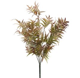 PLASTIC FERN BUSH X6