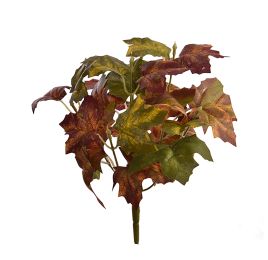 MAPLE LEAVES BUSH X 7 31CM GREEN