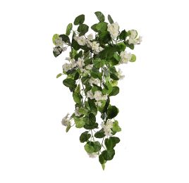 HANGING GERANIUM BUSH 68CM CREAM