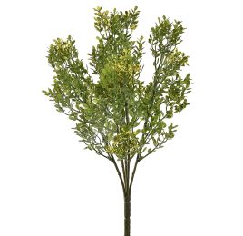 PLASTIC LEAVES BUSH 38CM GREEN