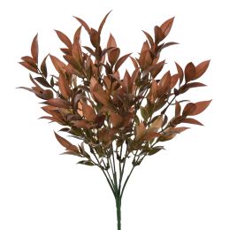 LEAVES BUSH 35CM BURGUNDY