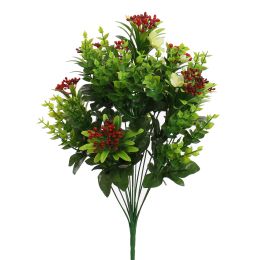 MIXED BUSH 45CM RED